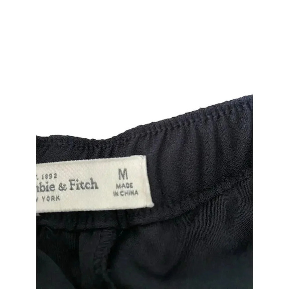 Abercrombie & Fitch Women's Navy Blue High Waisted Drawstring Shorts Size Medium - Picture 3 of 6